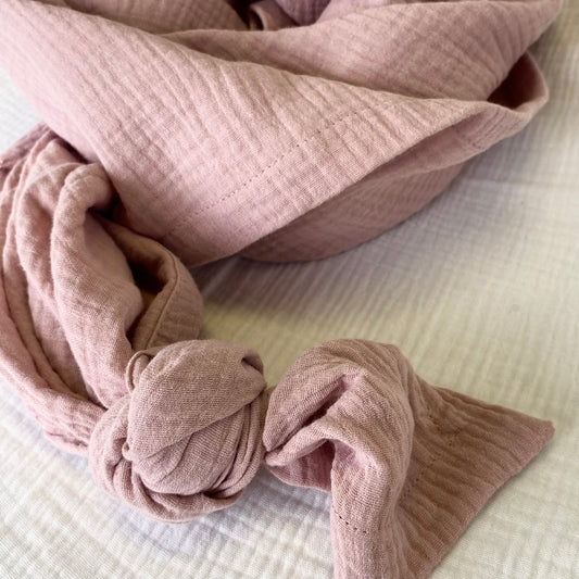 Muslin Swaddle Blanket Dusty Pink