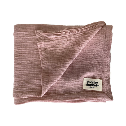 Muslin Swaddle Blanket Dusty Pink