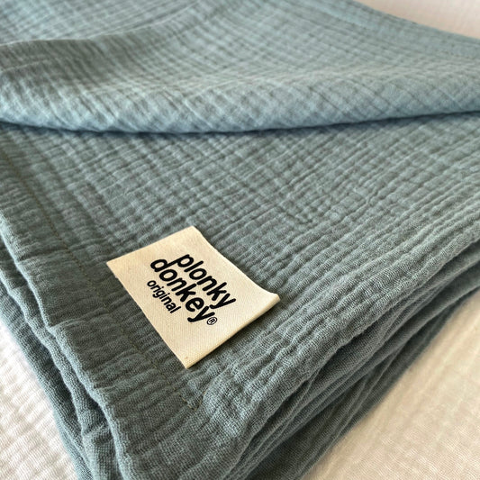 Muslin Swaddle Blanket Teal